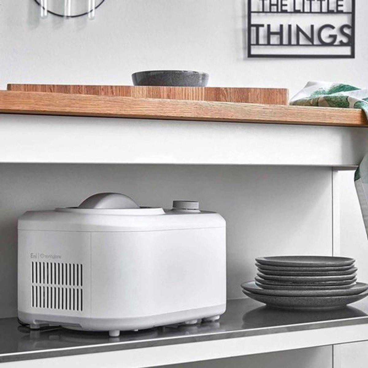 Selius Compacte IJsmachine met 1 liter inhoud en zelfkoelende compressor van 100W voor ijs en sorbet