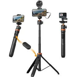 K&F Concept Tripod KF09.127, Selfie Stick, Schwarz
