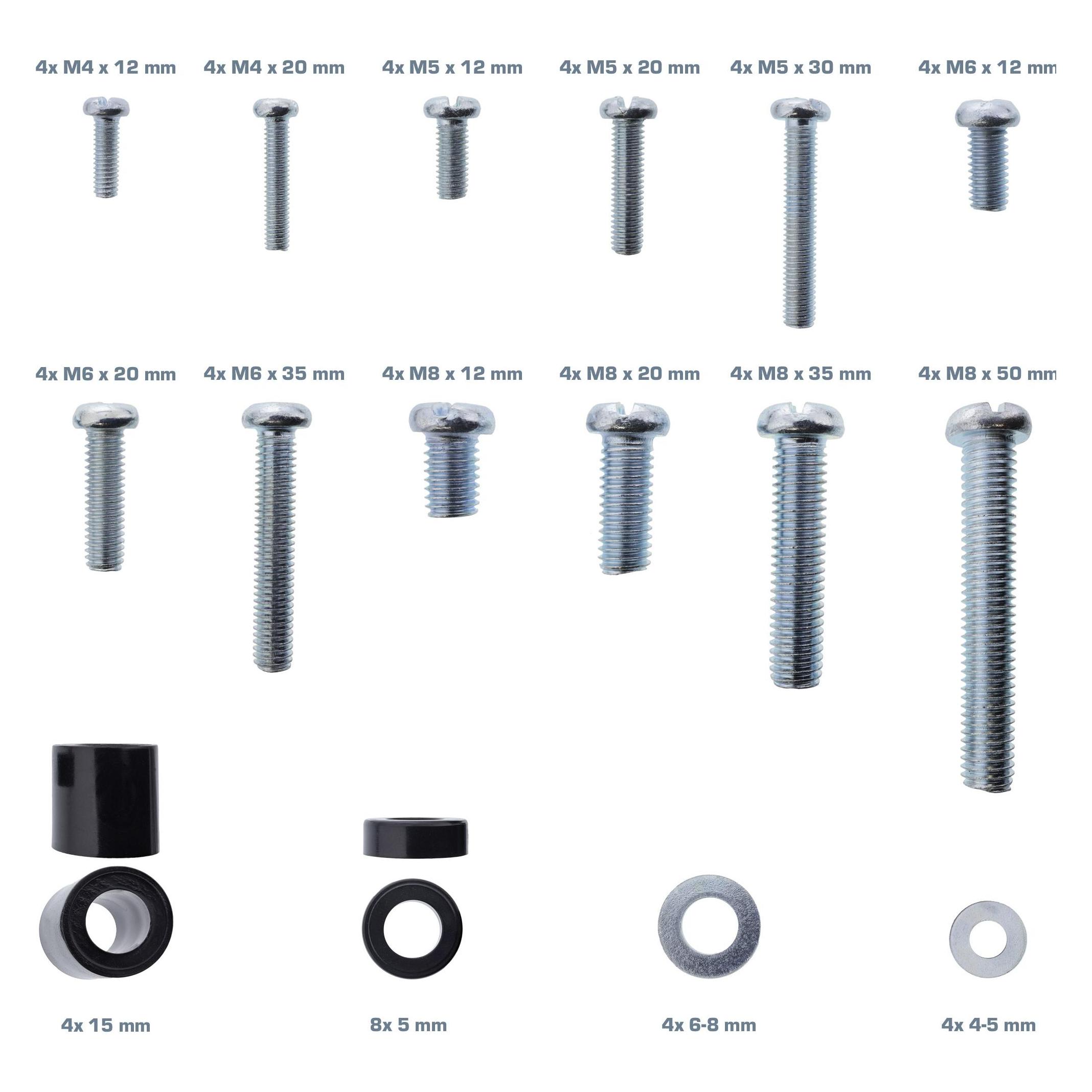 InLine Schraubenset 68-teilig für TV-Wandhalterung (Schraube) (23100C)