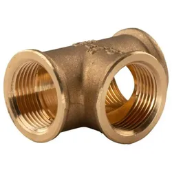 Messing Gewinde-Fitting T-Stück 3/4"IG - 3/4"IG - 3/4"IG (DN 20) - schwere Ausführung