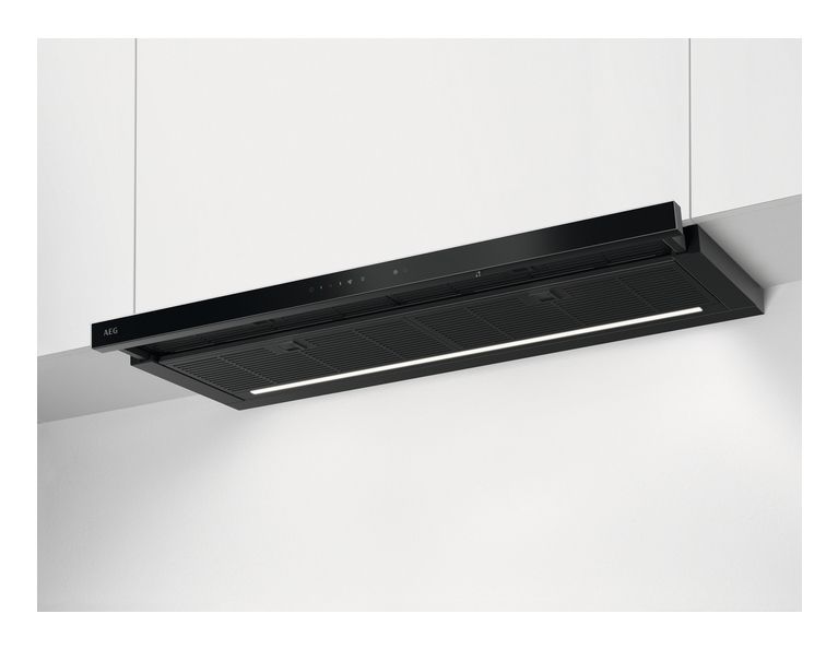 AEG DFH8961B Abluft/Umluft Dunstabzugshaube/Esse Flachschirmhaube 90 cm (Schwarz) 942 022 743