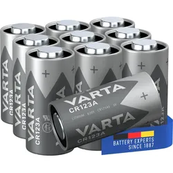 VARTA LITHIUM Cylindrical CR123A Megablister 10