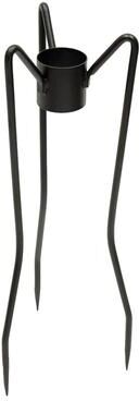 Achla Designs Gazing Globe Ball Stand, Spiked, 25 Inch Tall, Black Powder Coat Finish