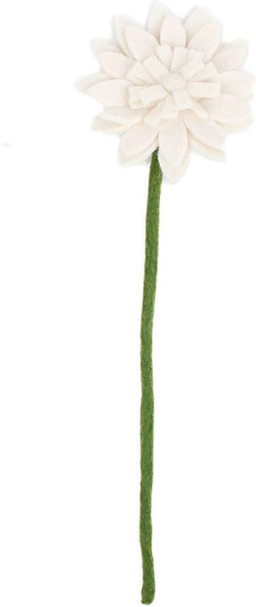 Gerbera Bloem Wit Vilt - 38 cm