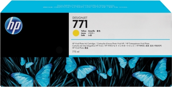 HP 771 775-ml Yellow DesignJet Ink Cartridge, HP DesignJet Z6200, Z6610, Z6810, Thermal Inkjet, Gelb, Unternehmen, Singapur, 324 mm