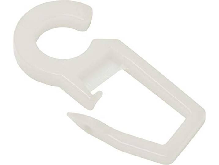 GARDINIA Faltenlegehaken POM-Qualität roh-weiß, 10er Pack, für Vitragestangen/Spannstangen, 28 mm, 10