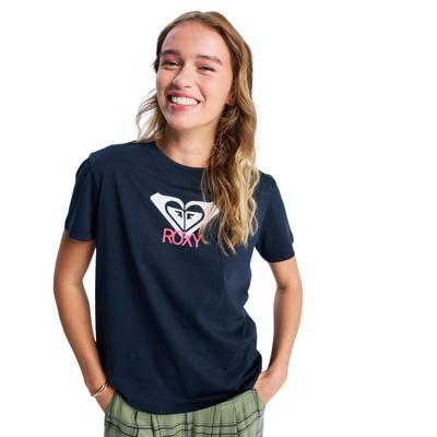 T-Shirt ROXY "Ocean Road Art", Damen, Gr. L, grau (anthrazit), Obermaterial: 100% Baumwolle., Shirts T-Shirt