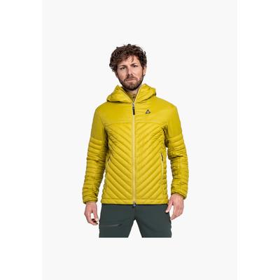 Daunenjacke SCHÖFFEL "Down Jacket Style Cascata MNS", Herren, Gr. 50, gelb, Obermaterial: 100% Nylon. Futter: 100% Nylon. Wattierung: 90% Daunen, 10% Federn, Jacken Daunenjacke, für Trekking und Wandern geeignet, 90/10 Daunenfüllung, aus Nylon