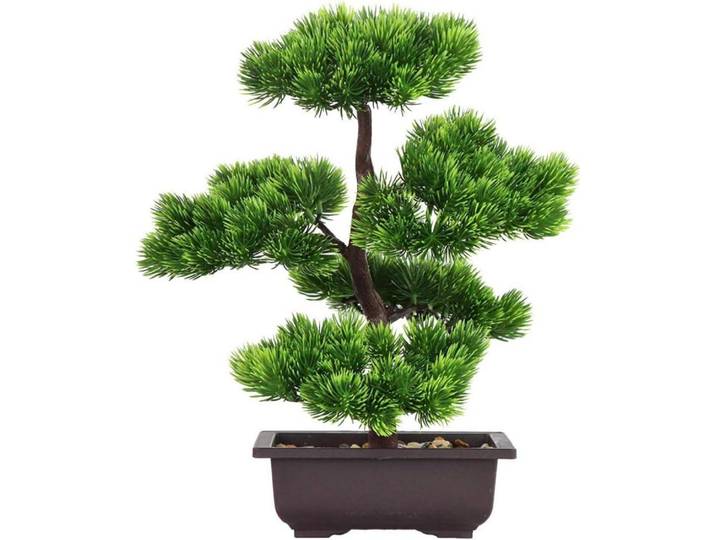 Künstlicher Bonsai-Baum Pflanzendeko Zimmerpflanze 33cm - Japanische Bonsai-Kiefernmotiv