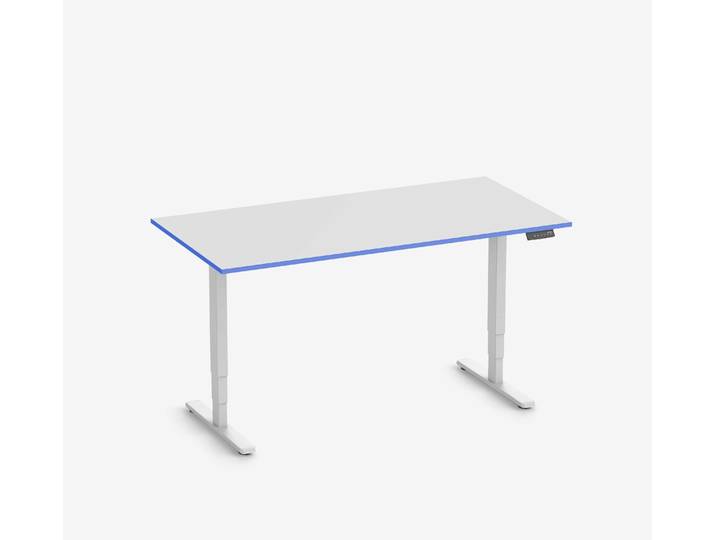 FOKUS Gamingschreibtisch Weiß 160x80 Rechteck Royal Blue