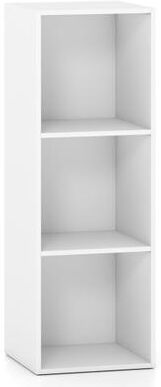 Costway 3-Cube Book Shelf Tool-Free Assembly Wooden Bookshelf Modern Bookcase Storage Organizer-White
