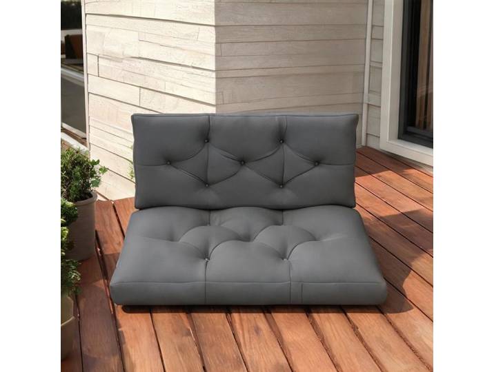 Coussin capitonné en polyester gris pour canapé palette Cushions and Protective Covers combining 47.2 x 31.5 x 4.7 in and Outdoor