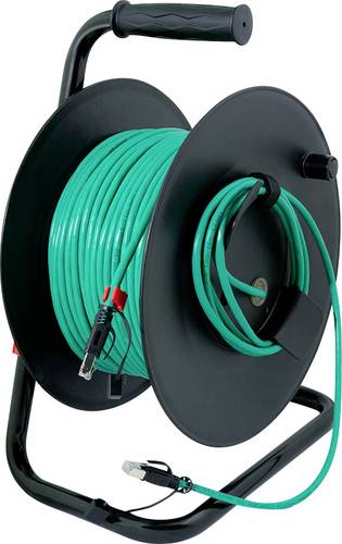 LogiLink RJ45 Netzwerk Kabeltrommel CAT 6a S/FTP 80m Grün