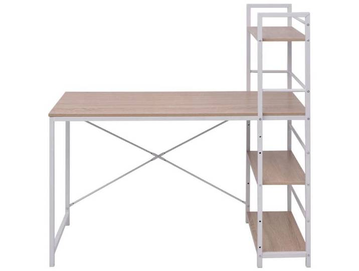 VENTE-FLASH Bureau avec bibliothèque à 4 niveaux chêne(207320134)VIDAXL