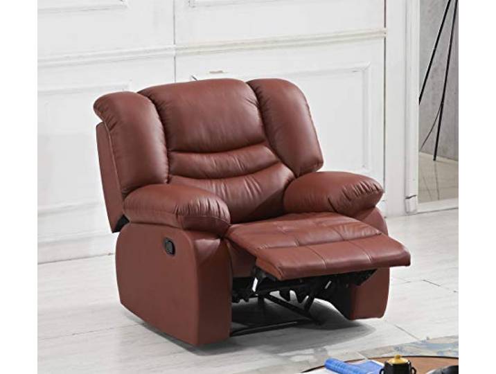Leder Fernsehsofa Relax-Sessel Fernsehsessel mit Schlaffunktion 5116-1-206