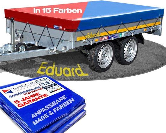 Anhängerplane Wasserfest Antrazit - Flache Plane für Autoanhänger - Robustes PVC