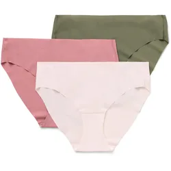 Tchibo - 3 Slips »Magic Cut« - Damen - Gr. S - khaki