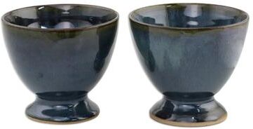 Novica Handmade Mood Indigo Ceramic Teacups (Pair)