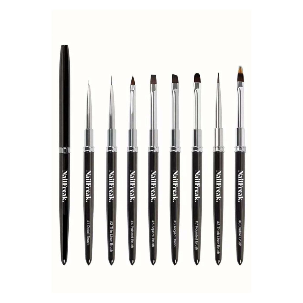 NailFreak Pensel Saet m/8 pensler (Kunstnägel) (NF915)