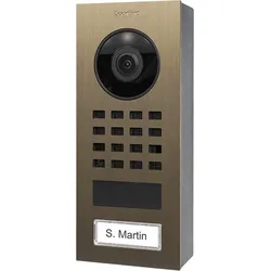 DoorBird D1101V Aufputz IP Video Türsprechanlage – Echtes Messing