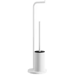 Smedbo Toilettenpapierhalter/WC-Bürste. Standmodell. Weiss. BX1232