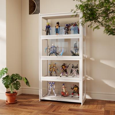 WILK Glass Display Cabinet with Shelves, Curio Cabinet for Collectibles