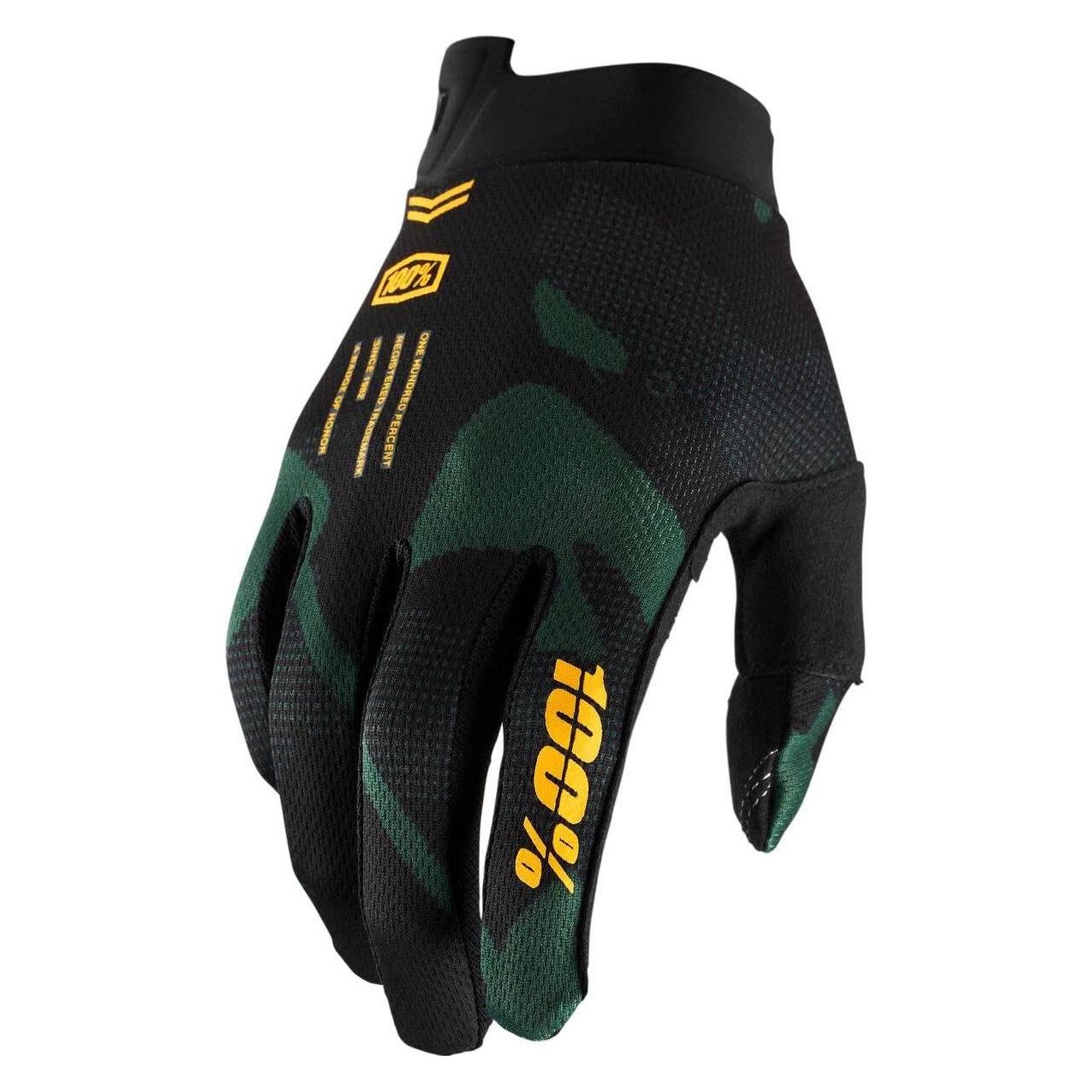 100% Unisex Handschuhe iTrack, Sentinel - Schwarz Grün, S, HU-GLO-0052 (S) (STO-10015-477-10)