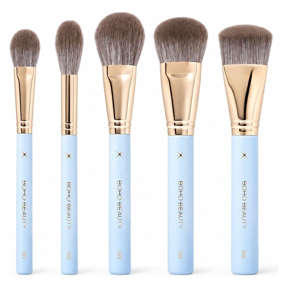 MAC Jeans MAC Boho Set Of 5 Face Makeup Brushes Blue (Set) (5904139442326)