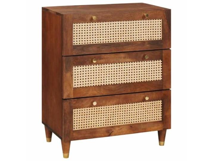 GPWERSDF Sideboard Braun 60 x 33 x 75 cm Massivholz Mango Massivholz Mango, moderne Optik, vielseitiger Stauraum, kompakte Größe, robuste Verarbeitung