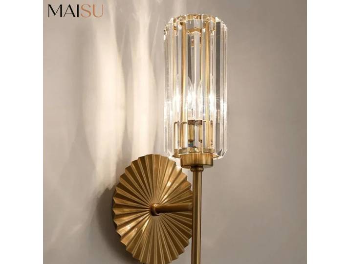 Lampe murale vintage en cristal MAISU pour salon, porche, éclairage de fond mural pour restaurant, chevet, décoration intérieure, lustre