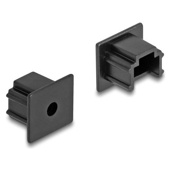 Delock Staubschutz für RJ12 Buchse ohne Griff 10 Stück schwarz (Blindmodul) (64245)