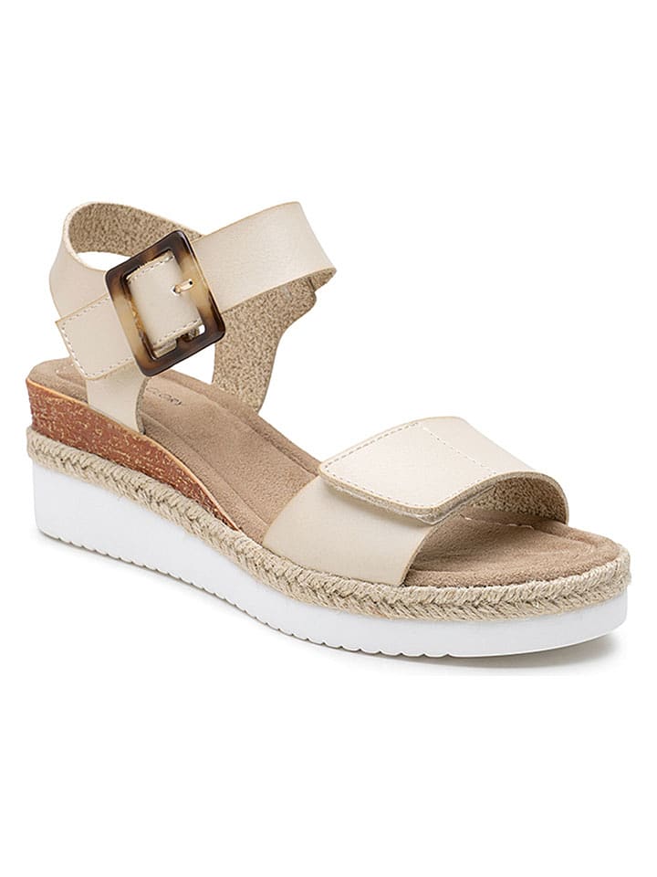 Foreverfolie Keilsandaletten in Beige - 37