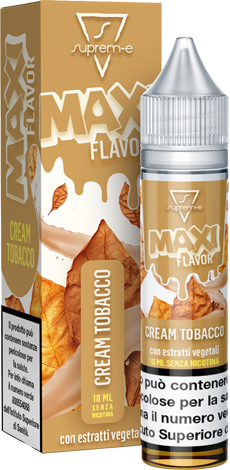 Suprem-e Cream Tobacco Maxi Flavor Liquido Mini Shot Mix 10ml Tabacco Crema