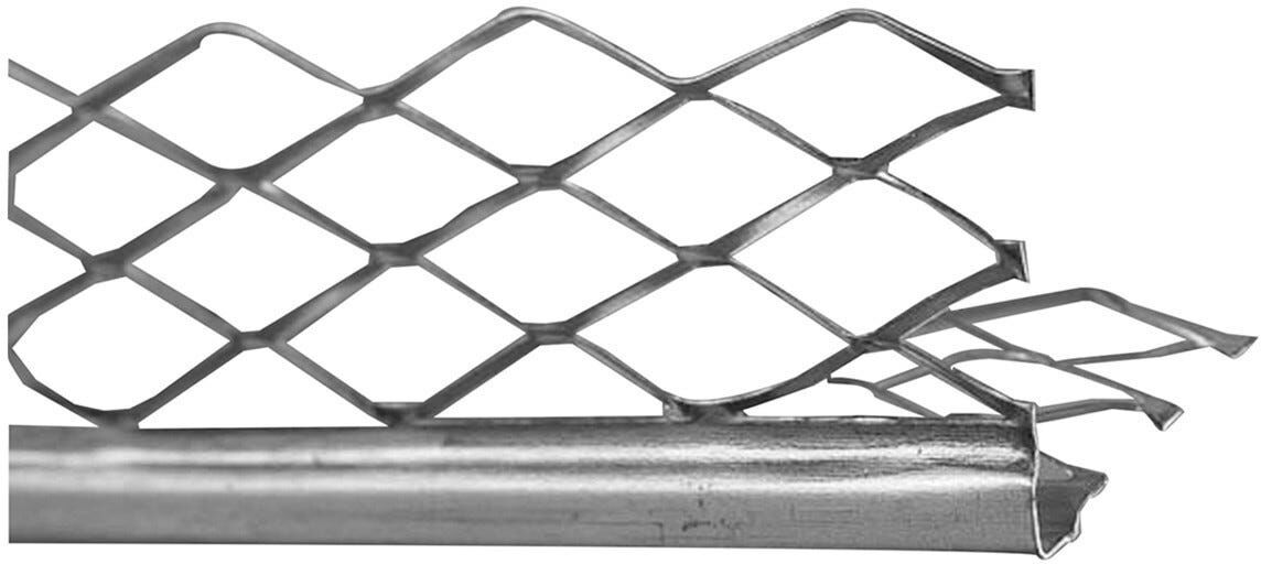 Tecnomat PARASPIGOLO RETINATO ALLUMINIO 5 MAGLIE 280 cm PER INTONACO A SPIGOLO VIVO