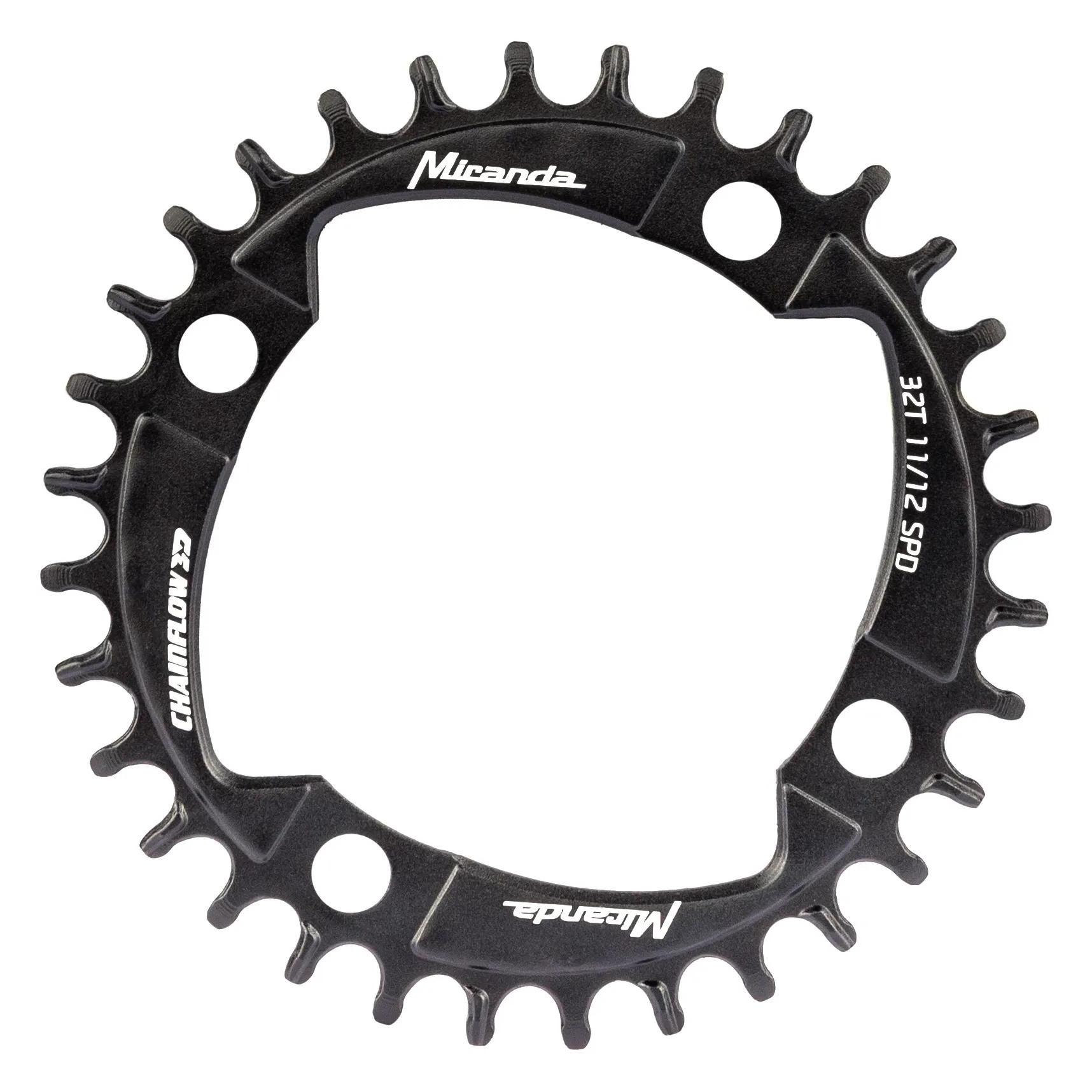 Miranda Unisex - Erwachsene MTB Chainflow 3D Kettenblatt, Schwarz, 32 zähne (32) (R32D1333A22L31000001)