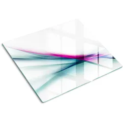 GLASPLATTE 60x52 cm Wellenabstraktion