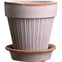 Simona Blumentopf 12 cm rosa mit Untersetzer