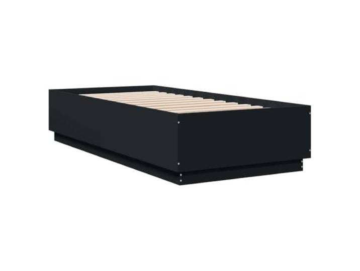 KTHLBRH Bettgestell schwarz 100 x 200 cm aus mehrschichtigem Holz Lattenrost aus Sperrholz, modernes Design, Lattenrost, einfache Montage
