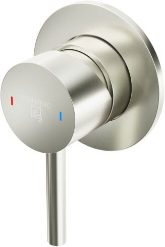 Steinberg Serie 100 Brausearmatur 1002250BN Unterputz, mit Keramikkartusche und Einbaukörper 1/2", Brushed Nickel