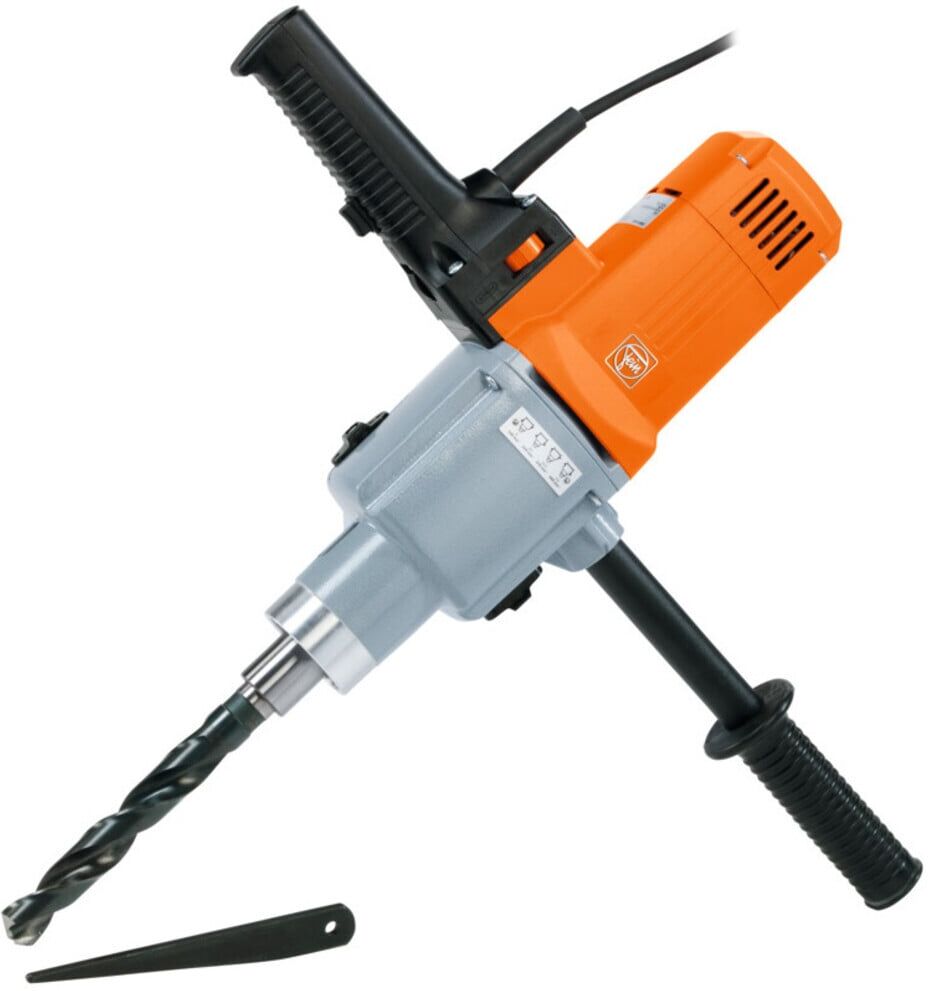 Fein BOZ 32-4 M Viergang-Bohrmaschine aus Kunststoff und Metall mit Schnellspannbohrfutter für Holz oder Metall bis Ø 32 mm, 1100 Watt - 72025160000 (72025160000   72025160000)
