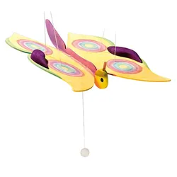 OSTHEIMER 5520045 Mobile Schmetterling aus Holz Spannweite 29cm Kinderzimmer Dekoration