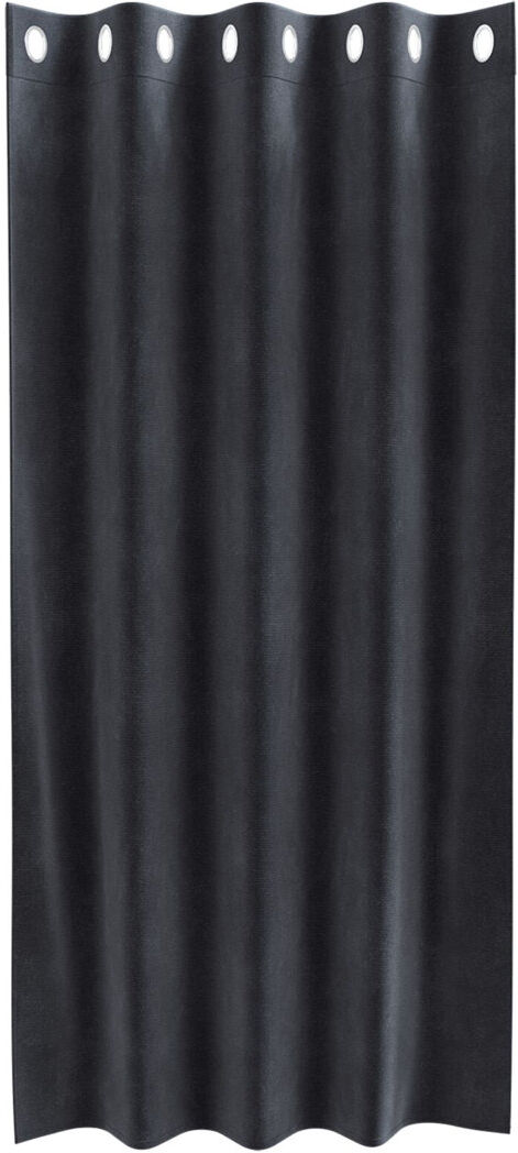 17 Stories Curtains Polyester Medium Decorative Inlays Charcoal 140cm Width x 175cm Drop