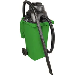BRB Nass-/Trockensauger/Industriesauger 1100 Watt, mit 120 Liter Behälter (DIN Mülltonne) grün