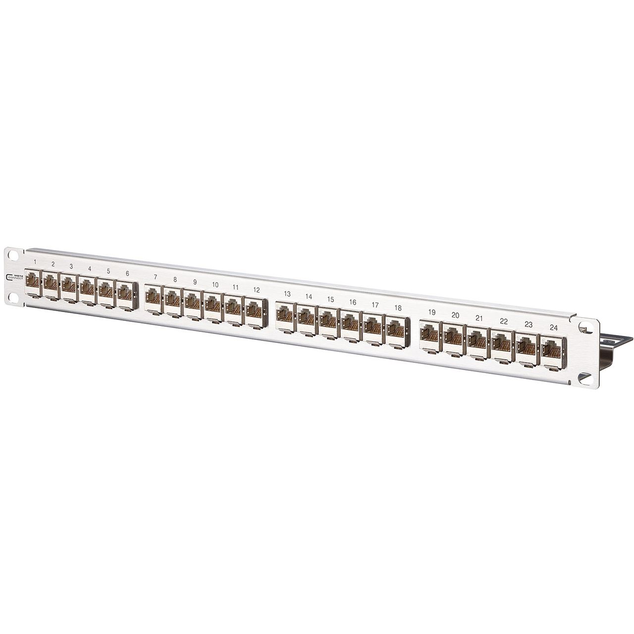 Metz Connect BTR Patchfeld E-DAT modul, Cat 6a, 24 Port, 19", Edelstahl