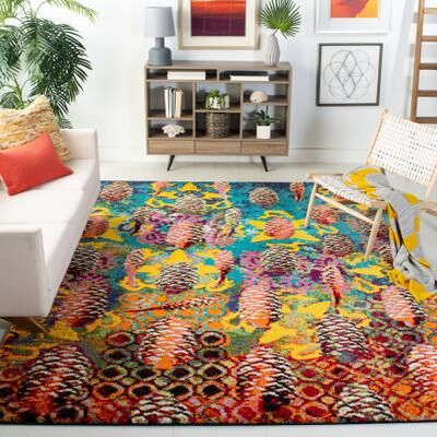 SAFAVIEH Fiesta Shag Kisha Abstract Rug