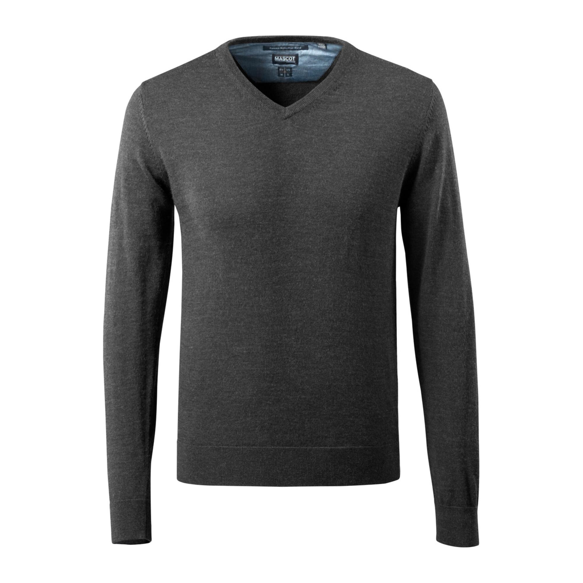 Mascot Strickpullover V-Ausschnitt Merinowolle 2XL dunkelanthrazit/hellgrau-meliert (50635-989-18088-2XL)