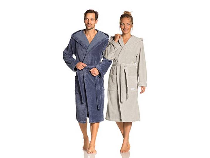 Vossen Damen & Herren Bademantel Lynn ivory M