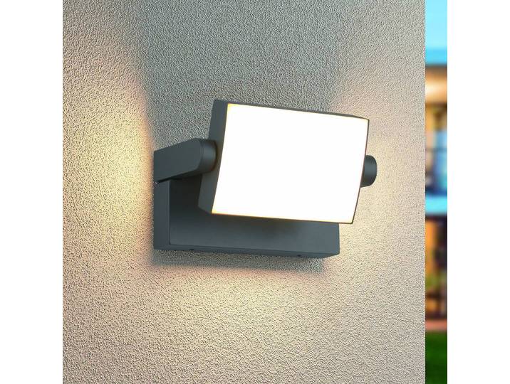 Trio Lighting LED Aussenwandleuchte KANSAS, schwarz, Aluminium, Modern, LED Wandleuchte außen