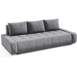 SCHLAFSOFA Draco 3-Sitzer, mit Bettkasten, Grau