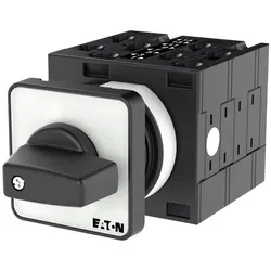 Eaton 020044 Polumschalter, T3, 32 A, Einbau, 4 Baueinheit(en), Kontakte: 8, 90 °, rastend, ohne 0-Stellung, 1-2, Abwicklungs Nr. 11 T3-4-11/E